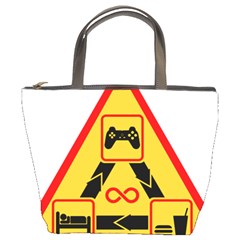 Gamer-geek-video-game-sign-fan Bucket Bag