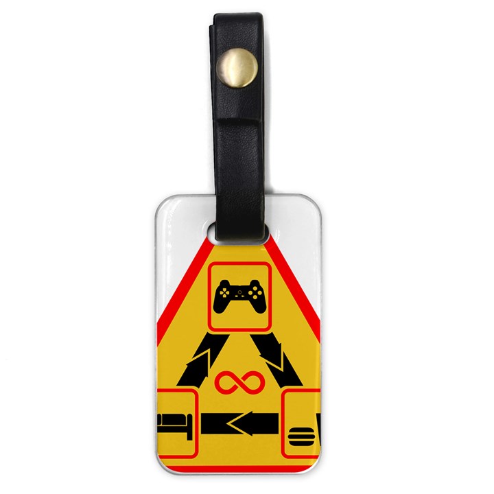 Gamer-geek-video-game-sign-fan Luggage Tag (one side)