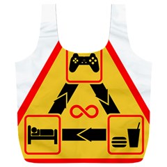 Gamer-geek-video-game-sign-fan Full Print Recycle Bag (xxxl) by Jancukart