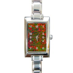 Background-pattern-texture- Rectangle Italian Charm Watch