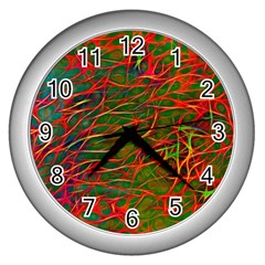 Background-pattern-texture- Wall Clock (silver)