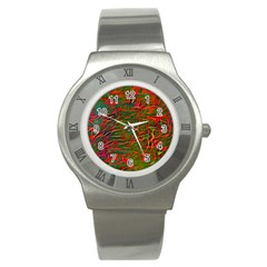 Background-pattern-texture- Stainless Steel Watch