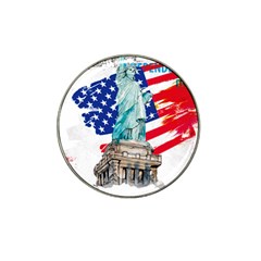 Statue Of Liberty Independence Day Poster Art Hat Clip Ball Marker (4 Pack) by Jancukart