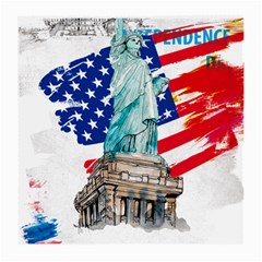 Statue Of Liberty Independence Day Poster Art Medium Glasses Cloth