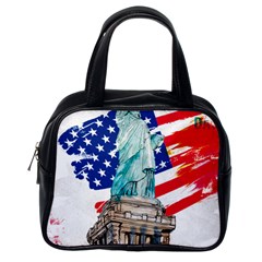 Statue Of Liberty Independence Day Poster Art Classic Handbag (one Side) by Jancukart