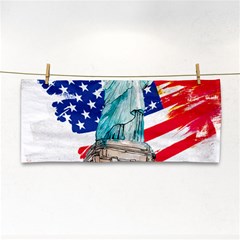 Statue Of Liberty Independence Day Poster Art Hand Towel by Jancukart