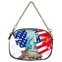 Statue Of Liberty Independence Day Poster Art Chain Purse (two Sides)