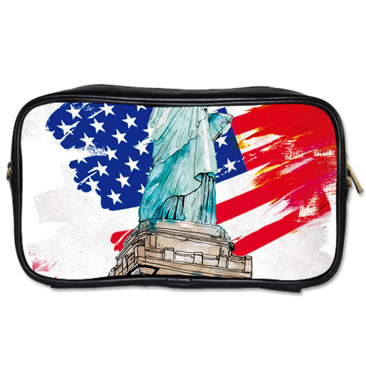 Statue Of Liberty Independence Day Poster Art Toiletries Bag (Two Sides)