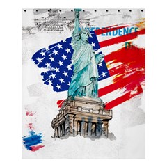 Statue Of Liberty Independence Day Poster Art Shower Curtain 60  X 72  (medium)  by Jancukart