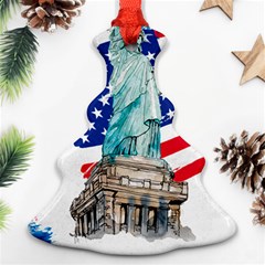 Statue Of Liberty Independence Day Poster Art Christmas Tree Ornament (two Sides)