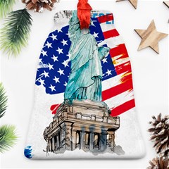 Statue Of Liberty Independence Day Poster Art Bell Ornament (two Sides)