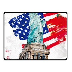 Statue Of Liberty Independence Day Poster Art Double Sided Fleece Blanket (small) 