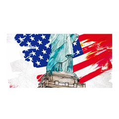 Statue Of Liberty Independence Day Poster Art Satin Wrap 35  X 70 