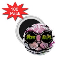 Black-cat-head 1 75  Magnets (100 Pack) 