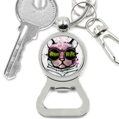 Black-cat-head Bottle Opener Key Chain by Jancukart