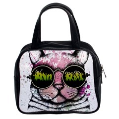 Black-cat-head Classic Handbag (two Sides) by Jancukart