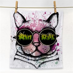 Black-cat-head Face Towel