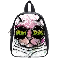 Black-cat-head School Bag (small) by Jancukart