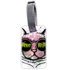 Black-cat-head Luggage Tag (two Sides) by Jancukart