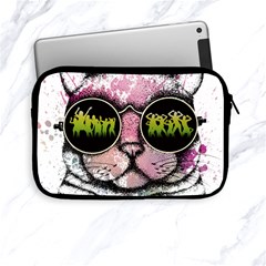 Black-cat-head Apple Ipad Mini Zipper Cases by Jancukart