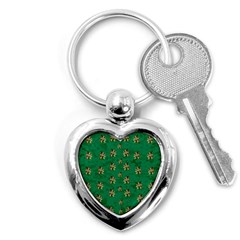 Water Lilies In The Soft Clear Warm Tropical Sea Key Chain (heart) by pepitasart