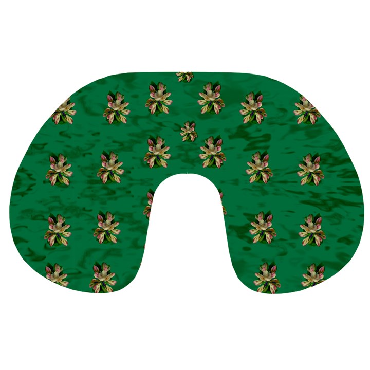 Water Lilies In The Soft Clear Warm Tropical Sea Travel Neck Pillow