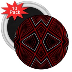 Abstract Pattern Geometric Backgrounds 3  Magnets (10 Pack)  by Eskimos