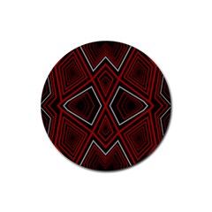 Abstract Pattern Geometric Backgrounds Rubber Round Coaster (4 Pack) by Eskimos