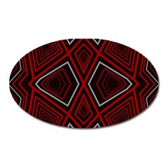 Abstract Pattern Geometric Backgrounds Oval Magnet