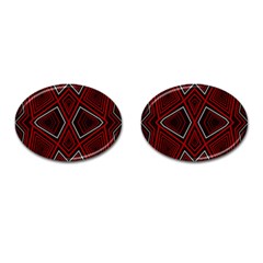 Abstract Pattern Geometric Backgrounds Cufflinks (oval) by Eskimos