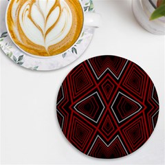 Abstract Pattern Geometric Backgrounds Uv Print Round Tile Coaster by Eskimos