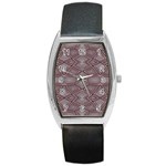 Abstract pattern geometric backgrounds Barrel Style Metal Watch Front