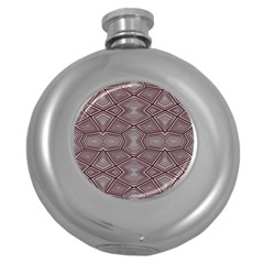 Abstract pattern geometric backgrounds Round Hip Flask (5 oz)