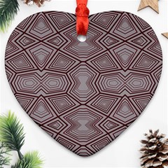 Abstract pattern geometric backgrounds Heart Ornament (Two Sides)