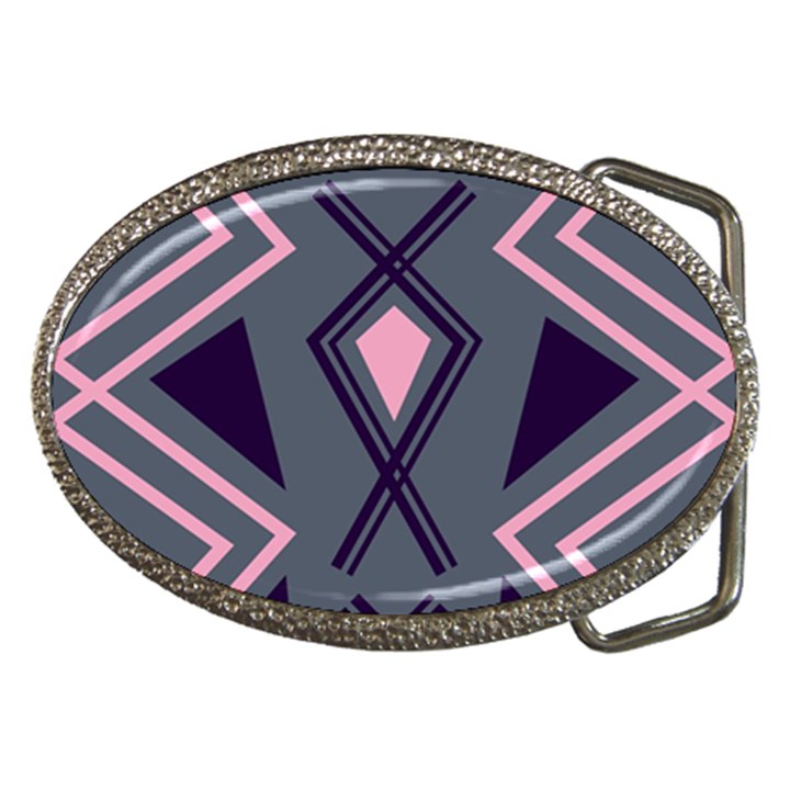 Abstract pattern geometric backgrounds  Belt Buckles