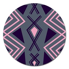 Abstract Pattern Geometric Backgrounds  Magnet 5  (round) by Eskimos