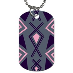 Abstract Pattern Geometric Backgrounds  Dog Tag (one Side) by Eskimos