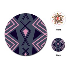 Abstract Pattern Geometric Backgrounds  Playing Cards Single Design (round) by Eskimos