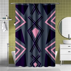 Abstract Pattern Geometric Backgrounds  Shower Curtain 48  X 72  (small)  by Eskimos