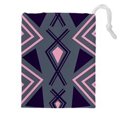 Abstract Pattern Geometric Backgrounds  Drawstring Pouch (4xl) by Eskimos