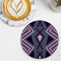 Abstract Pattern Geometric Backgrounds  Uv Print Round Tile Coaster by Eskimos