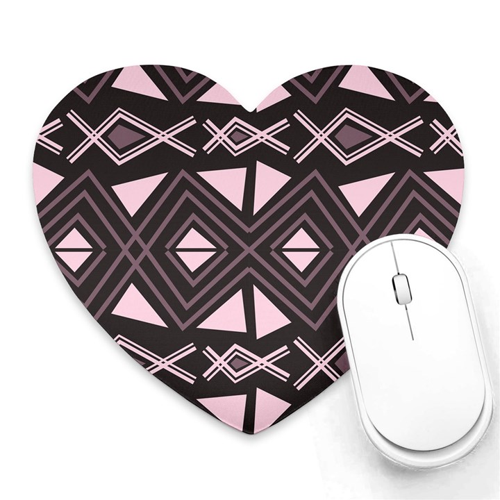 Abstract pattern geometric backgrounds Heart Mousepads