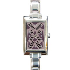 Abstract pattern geometric backgrounds   Rectangle Italian Charm Watch