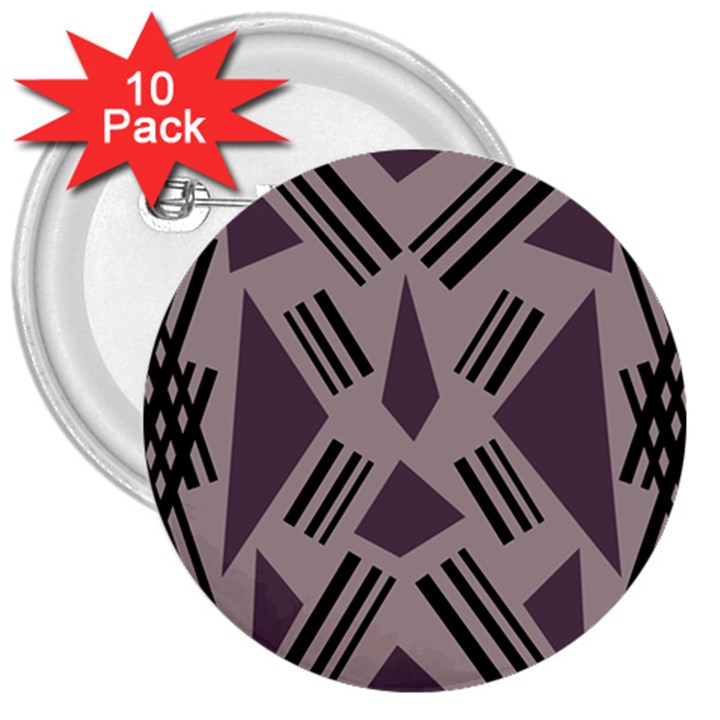 Abstract pattern geometric backgrounds   3  Buttons (10 pack) 