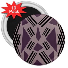 Abstract pattern geometric backgrounds   3  Magnets (10 pack) 