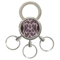 Abstract pattern geometric backgrounds   3-Ring Key Chain