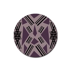 Abstract pattern geometric backgrounds   Rubber Round Coaster (4 pack)