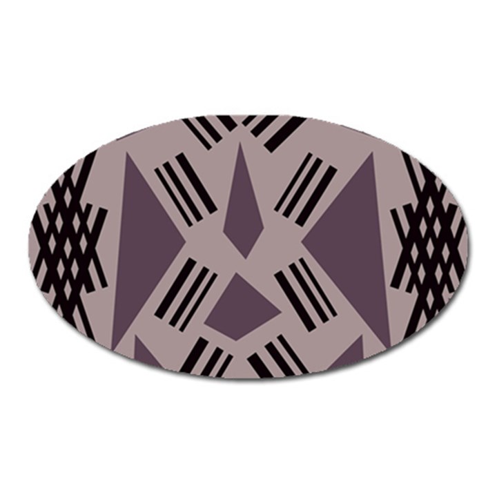 Abstract pattern geometric backgrounds   Oval Magnet