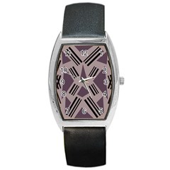 Abstract pattern geometric backgrounds   Barrel Style Metal Watch