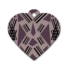 Abstract pattern geometric backgrounds   Dog Tag Heart (One Side)